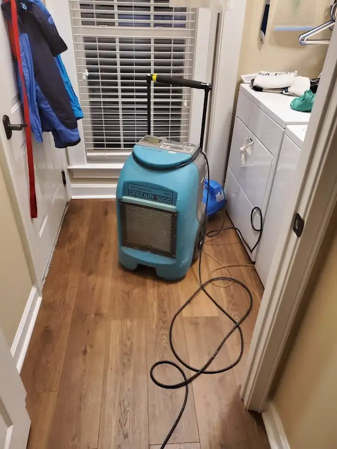 Commercial dehumidifier deployed for Flood Damage Cleanup in Buena Park